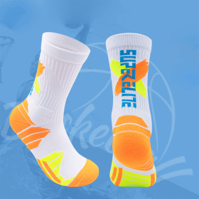 Men Compression Running Socks Crew Athletic Hiking Anti Blister Cushioned Anti-odor And Breathable For Running Hiking Cycling